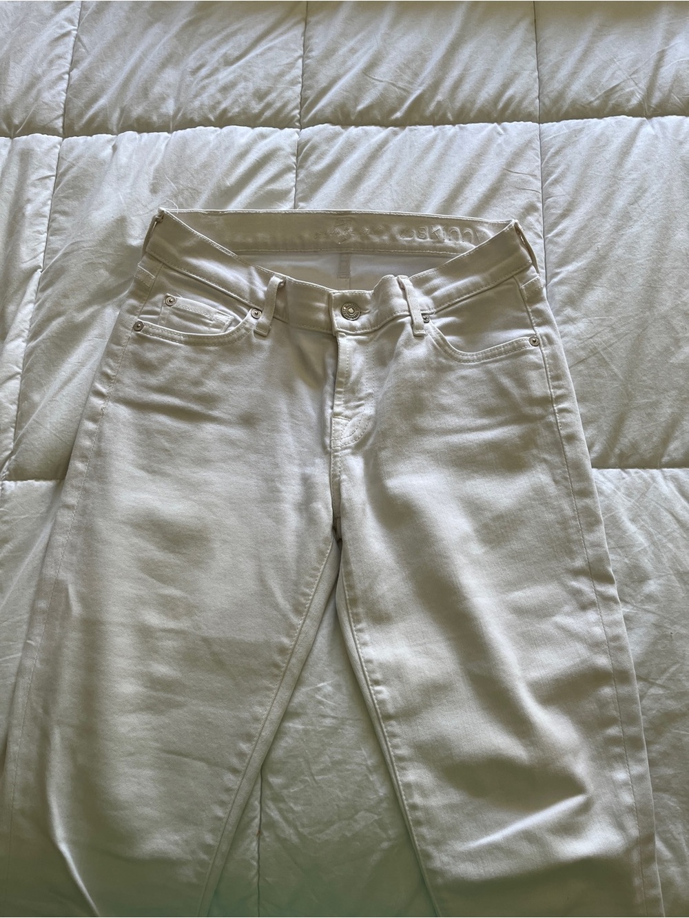 7 For All Mankind White Skinny Jeans